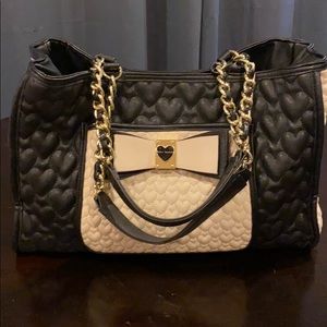 Black and White Betsy Johnson Shoulder Bag